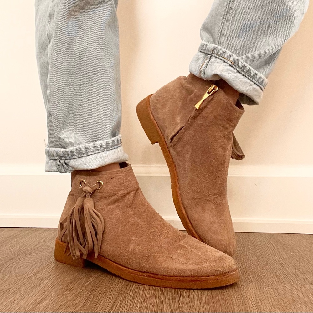 Kate Spade Bellamy Suede Tassel Booties